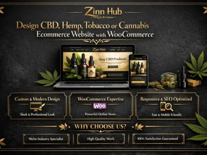 Design Cbd Hemp Tobacco Or Cannabis Ecommerce Website With Woocommerce