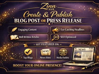 create and publish a blog post or press release