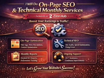 Do  On Page Seo Search Engine Optimization And Technical Monthly  Services