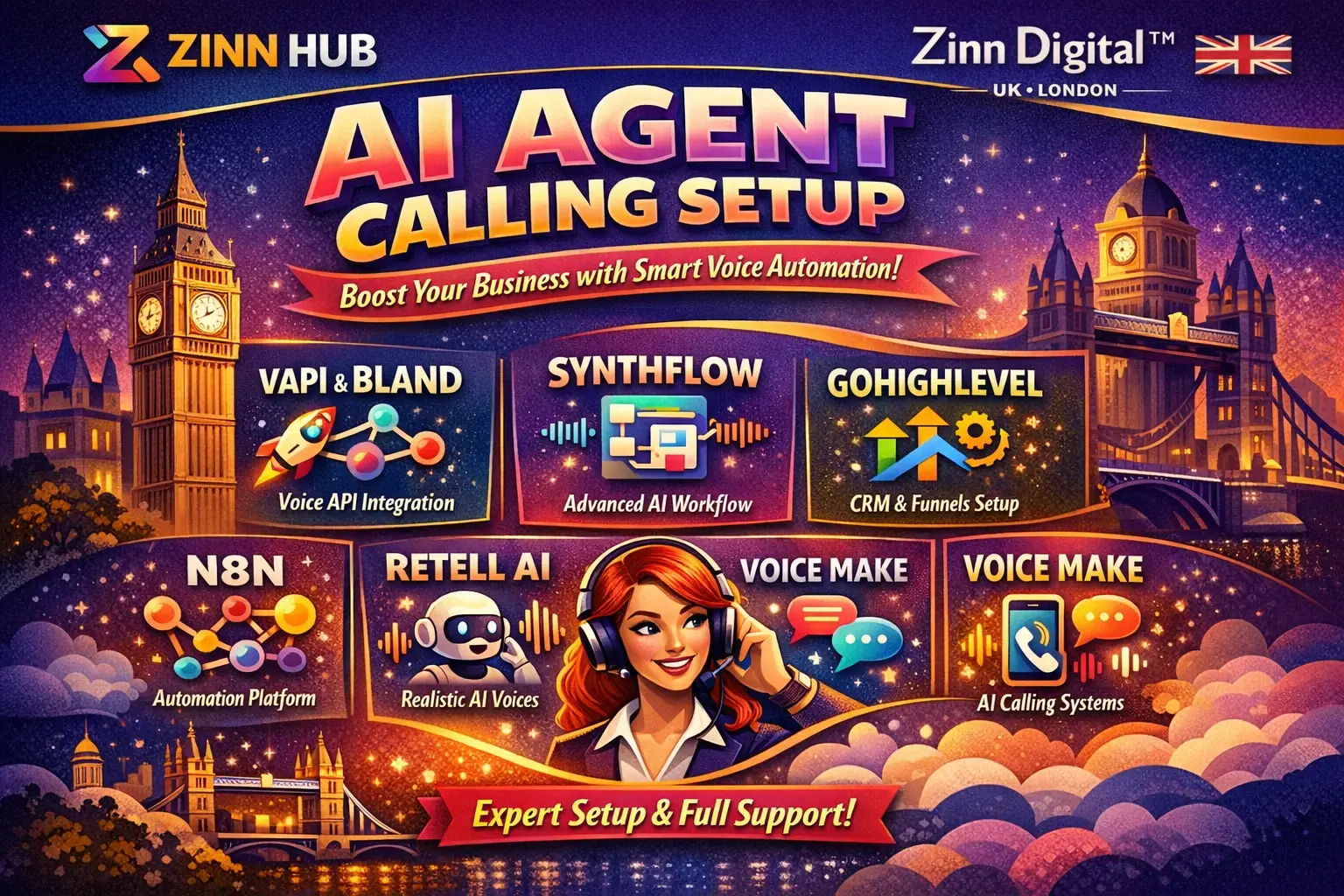 Setup Vapi Bland Synthflow Gohighlevel N8N Retell Ai Agent Calling Voice 1 Setup Vapi Bland Synthflow Gohighlevel N8N Retell Ai Agent Calling Voice