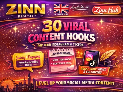 create 30 viral content hooks for your instagram and tiktok
