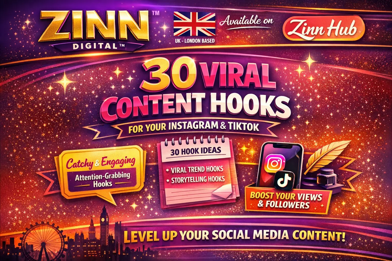 Create 30 Viral Content Hooks For Your Instagram And Tiktok 1 Create 30 Viral Content Hooks For Your Instagram And Tiktok