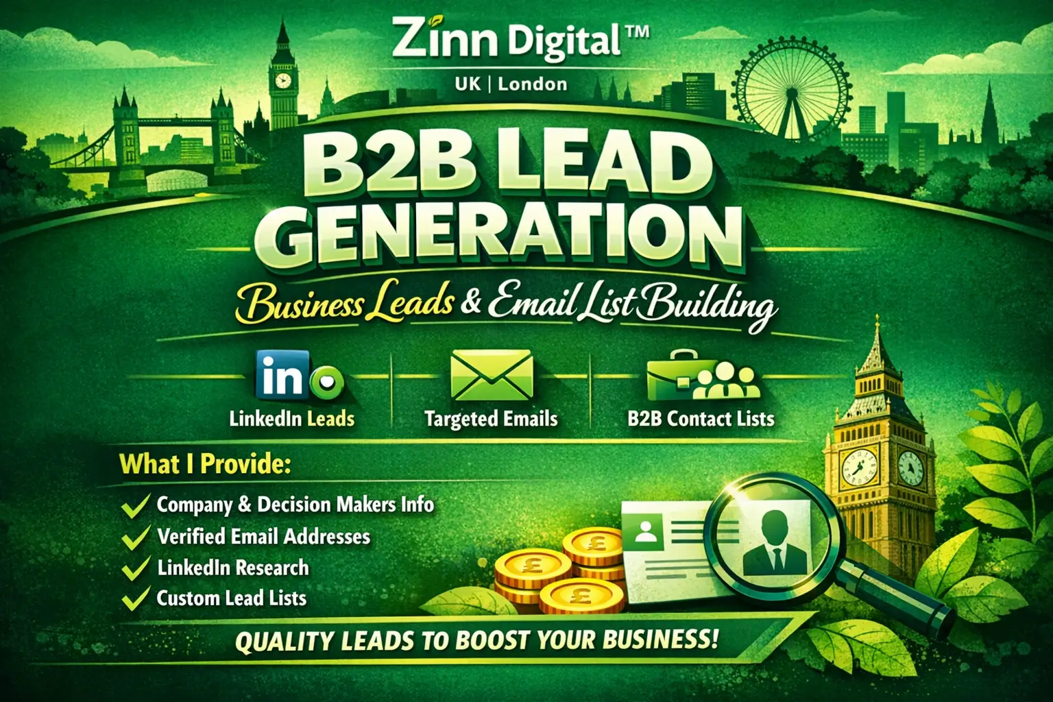 Do B2B Lead Generation, Business Leads, Linkedin Leads, Email List Building 1 Do B2B Lead Generation