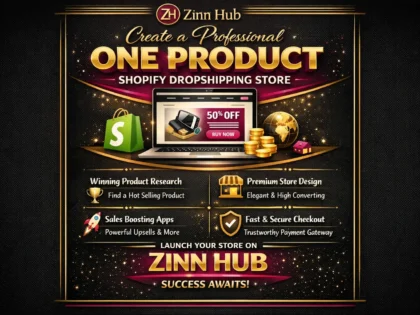 create a professional one product shopify dropshipping store