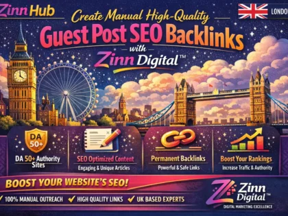 Create manual high-quality guest post SEO backlinks with Zinn Digital ™