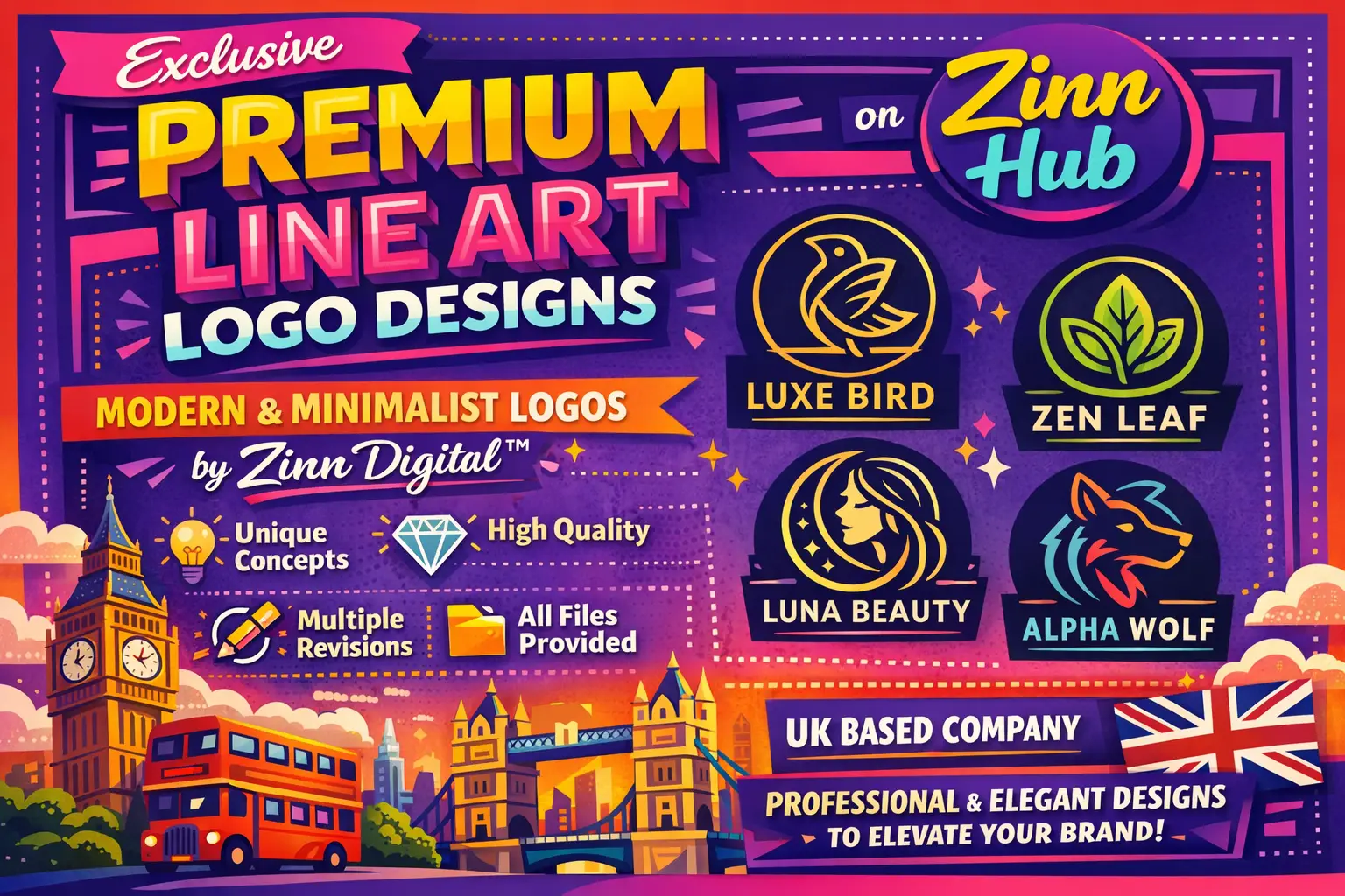 Create Exclusive Premium Modern Minimalist Line Art Logo Designs 1 Create Exclusive Premium Modern Minimalist Line Art Logo Designs