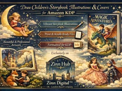 draw children story book illustration and cover for amazon KDP