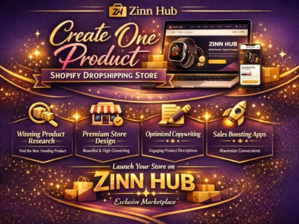 create one product shopify dropshipping store