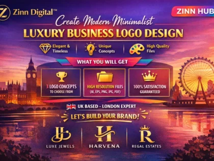 Create modern minimalist luxury business logo design