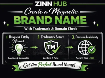 create a magnetic brand name with trademark and domain check