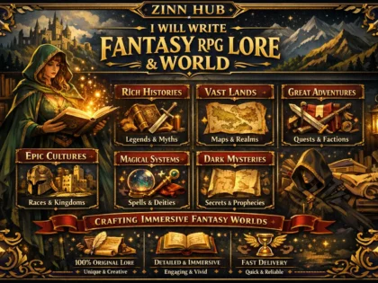 write fantasy rpg lore and world