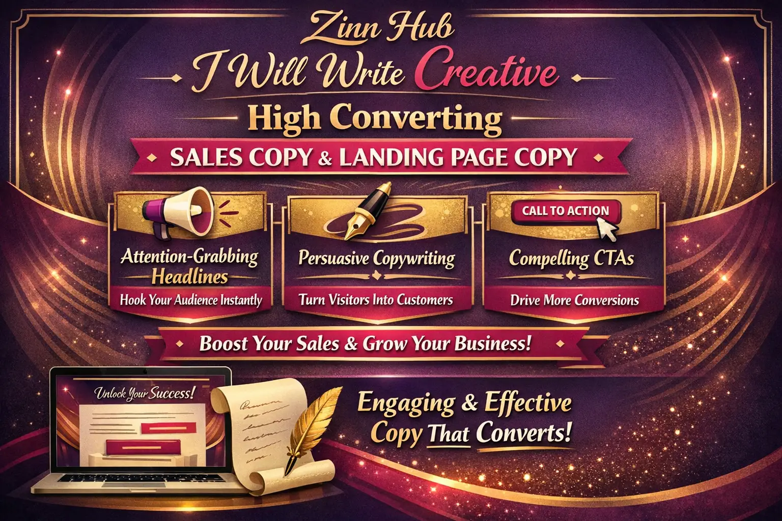 Write Creative High Converting Sales Copy, And Landing Page Copy 1 Write Creative High Converting Sales Copy