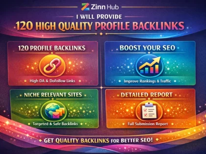 provide 120 high quality profile backlinks
