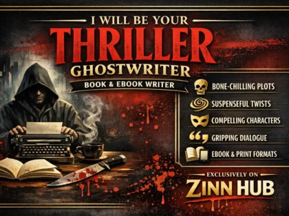 be your fiction ghostwriter book and ebook writer for thriller story