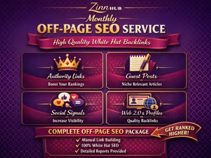 Do Off Page Monthly Seo Service Package With High Quality White Hat Backlinks