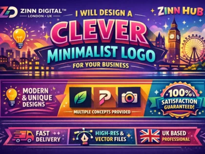 I will design a clever modern minimalist logo for your business