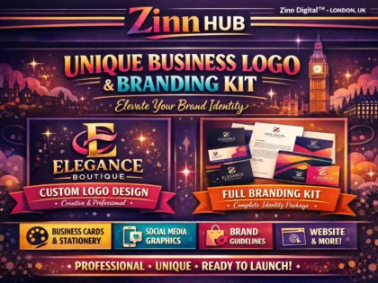 Create A Unique Business Logo With Complete Branding Kit - Zinn Digital ™ 4 Create A Unique Business Logo With Complete Branding Kit - Zinn Digital ™