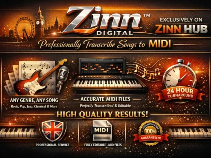 Professionally Transcribe Songs To Midi With Zinn Digital ™