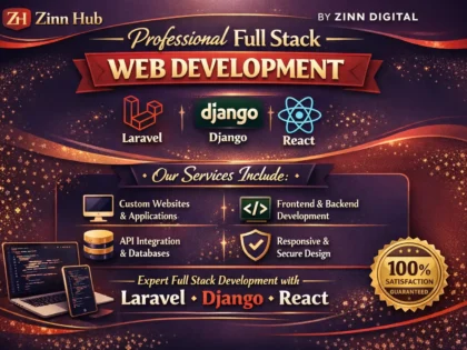 Professional full stack web development using Laravel