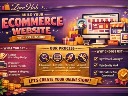develop an ecommerce website using prestashop from scratch