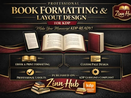 do book formatting and layout design for KDP