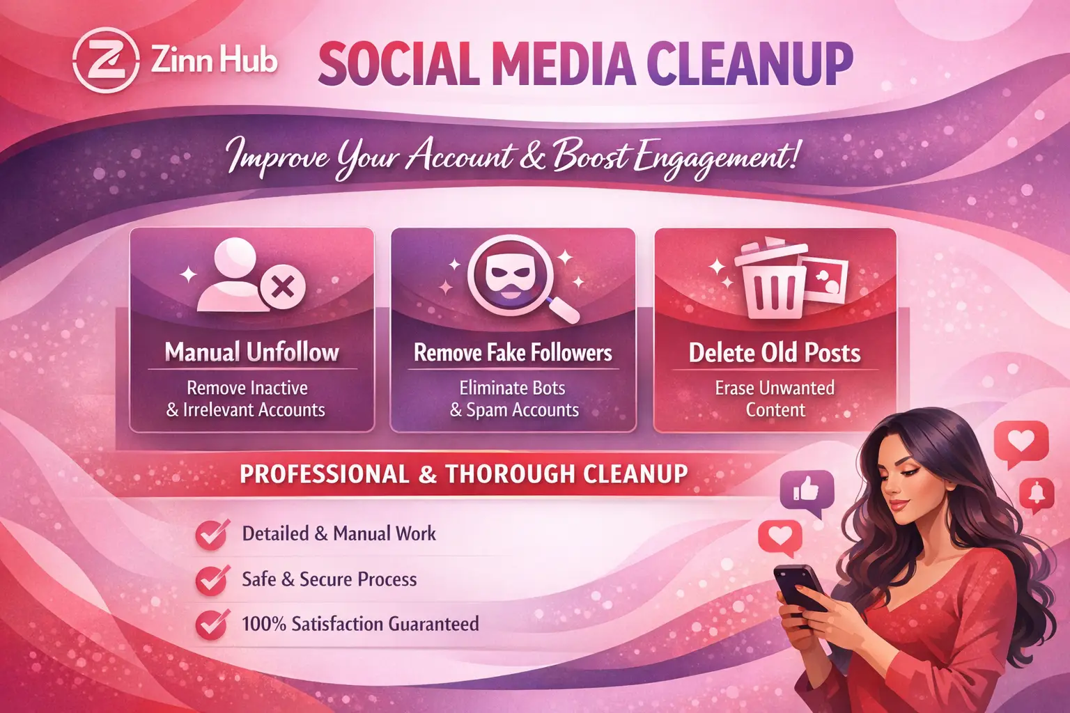 Manually Unfollow, Remove Fake Followers, Delete Posts On Social Media 1 Manually Unfollow