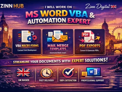 I will work on Microsoft Word VBA macro forms