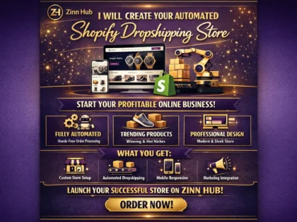 create your automated shopify dropshipping store website