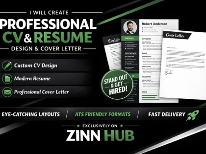 create professional cv design modern resume and cover letter