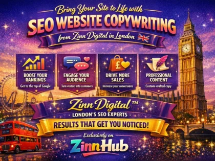 Bring your site to life with SEO website copywriting from Zinn Digital ™ in London