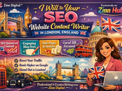 I'll be your SEO website content writer in London, England