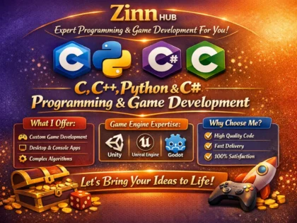 c cpp python c sharp programming and game development project for you