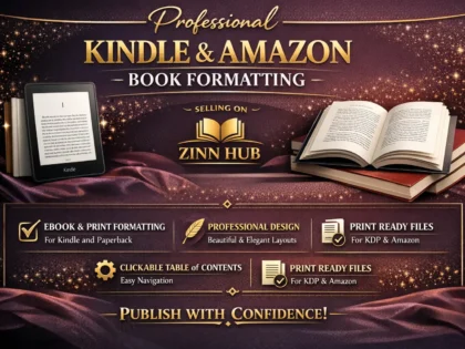 provide kindle and amazon print book formatting
