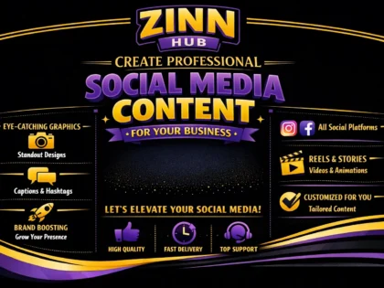 create professional social media content for your business