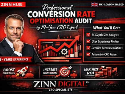 Professional conversion rate optimisation audit by 19-year CRO expert