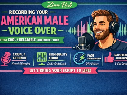 record an american male voice over with millennial tone