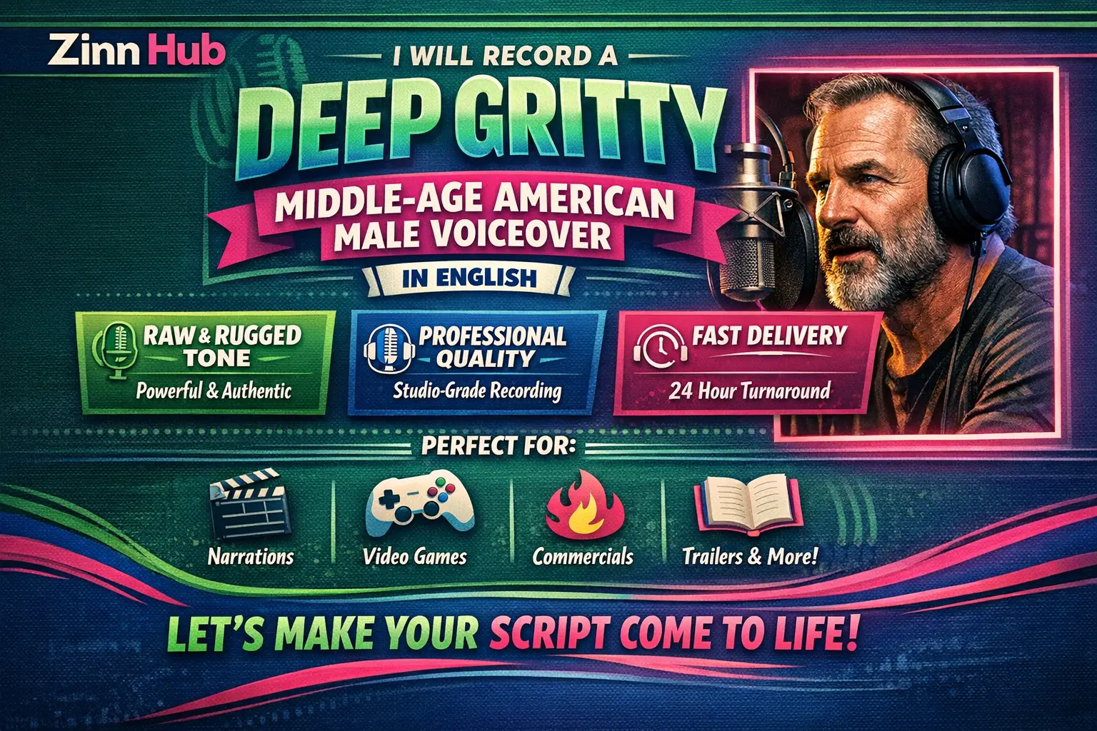 Record A Deep Gritty Middle Age American Male Voiceover In English 1 Record A Deep Gritty Middle Age American Male Voiceover In English