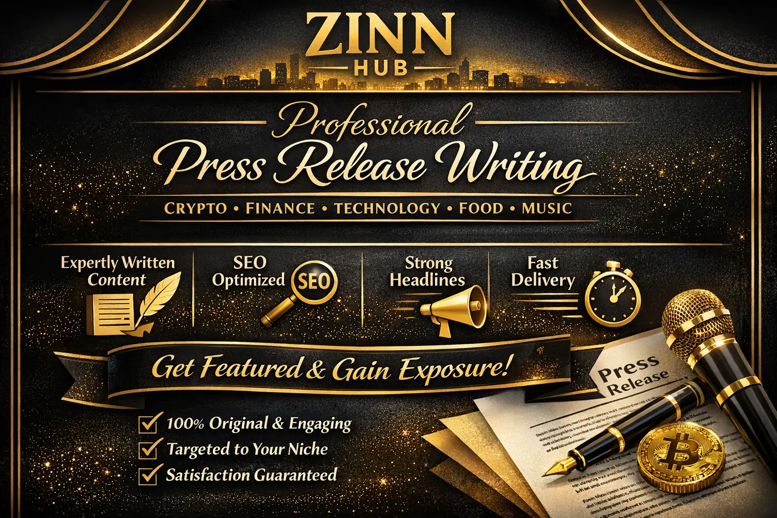 Write A Press Release For Crypto, Finance, Technology, Food Or Music Business 1 Write A Press Release For Crypto