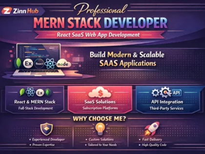 Professional MERN Stack Developer | React SaaS Web App Development