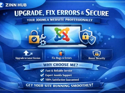 upgrade fix errors and secure your joomla website professionally