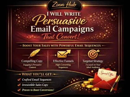 Write A Persuasive Marketing Email Campaign Or Sales Copy Sequence That Converts