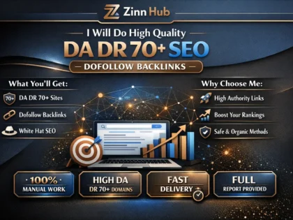 do high quality da DR 70 SEO dofollow backlinks