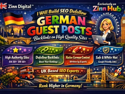 I'll build SEO dofollow German guest post backlinks on high quality sites