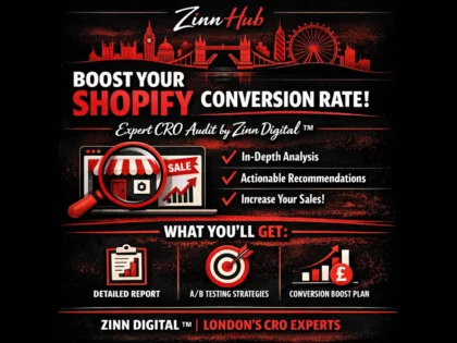 Boost your Shopify conversion rate with expert CRO audit from Zinn Digital™
