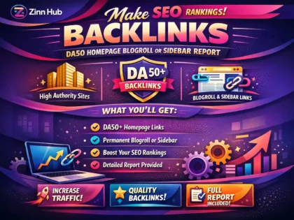 make SEO backlinks da50 homepage blogroll or sidebar report