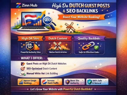 do high da dutch guest posting and SEO backlinks for your website ranking