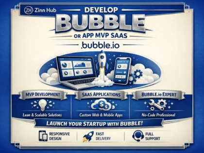 develop bubble website or app mvp saas on bubble io