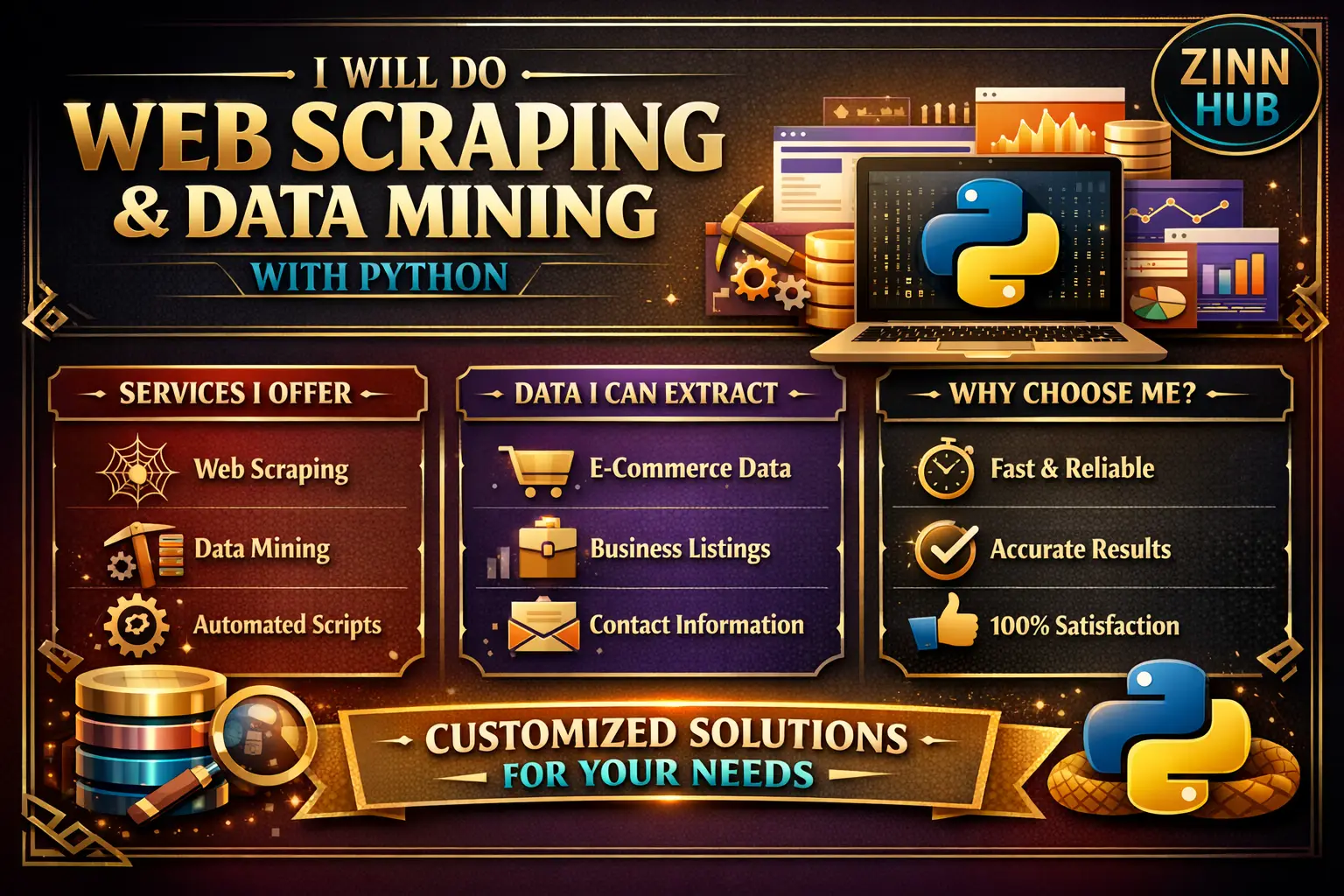 Do Web Scraping, Data Mining, Web Scraper In Python 1 Do Web Scraping