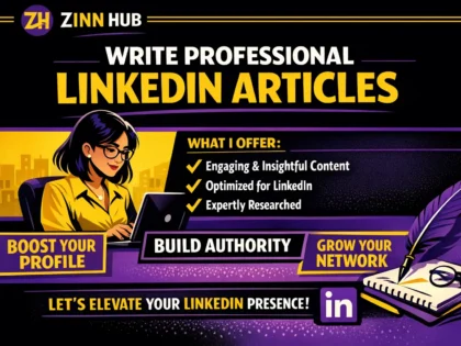 write professional linkedin articles