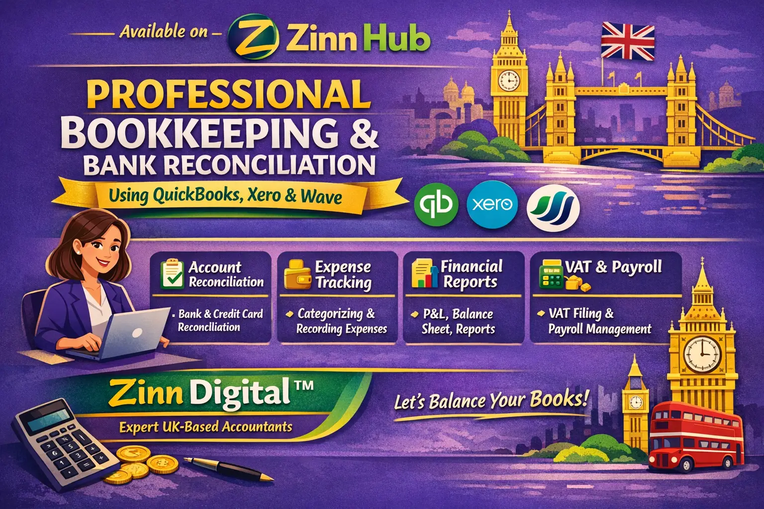 I'Ll Provide Professional Bookkeeping And Bank Reconciliation Services Using Quickbooks Online, Xero, And Wave 1 I'Ll Provide Professional Bookkeeping And Bank Reconciliation Services Using Quickbooks Online